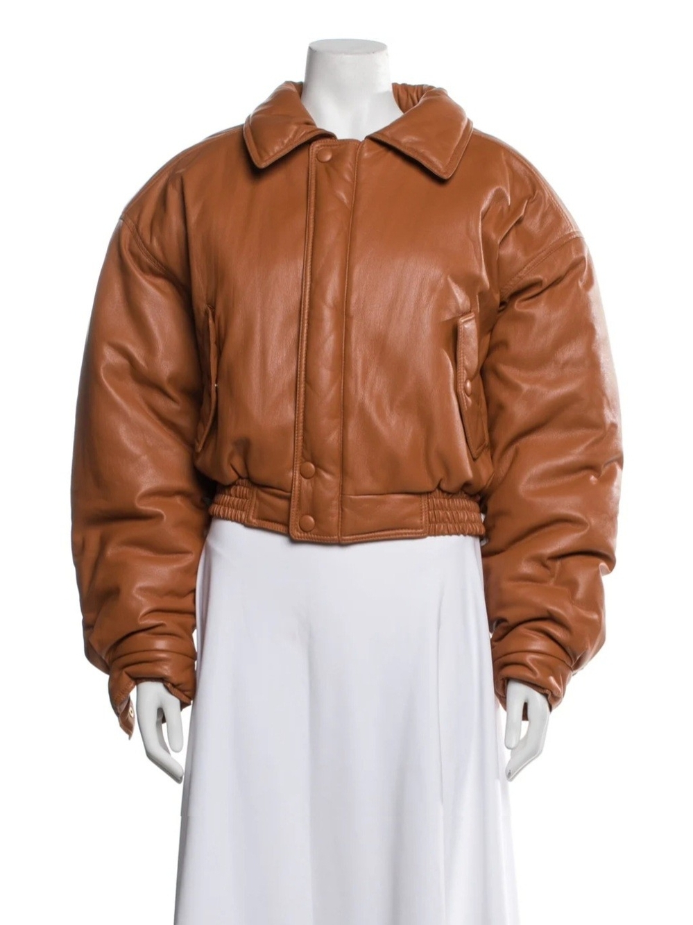 Nanushka Leather Bomber Jacket - Women